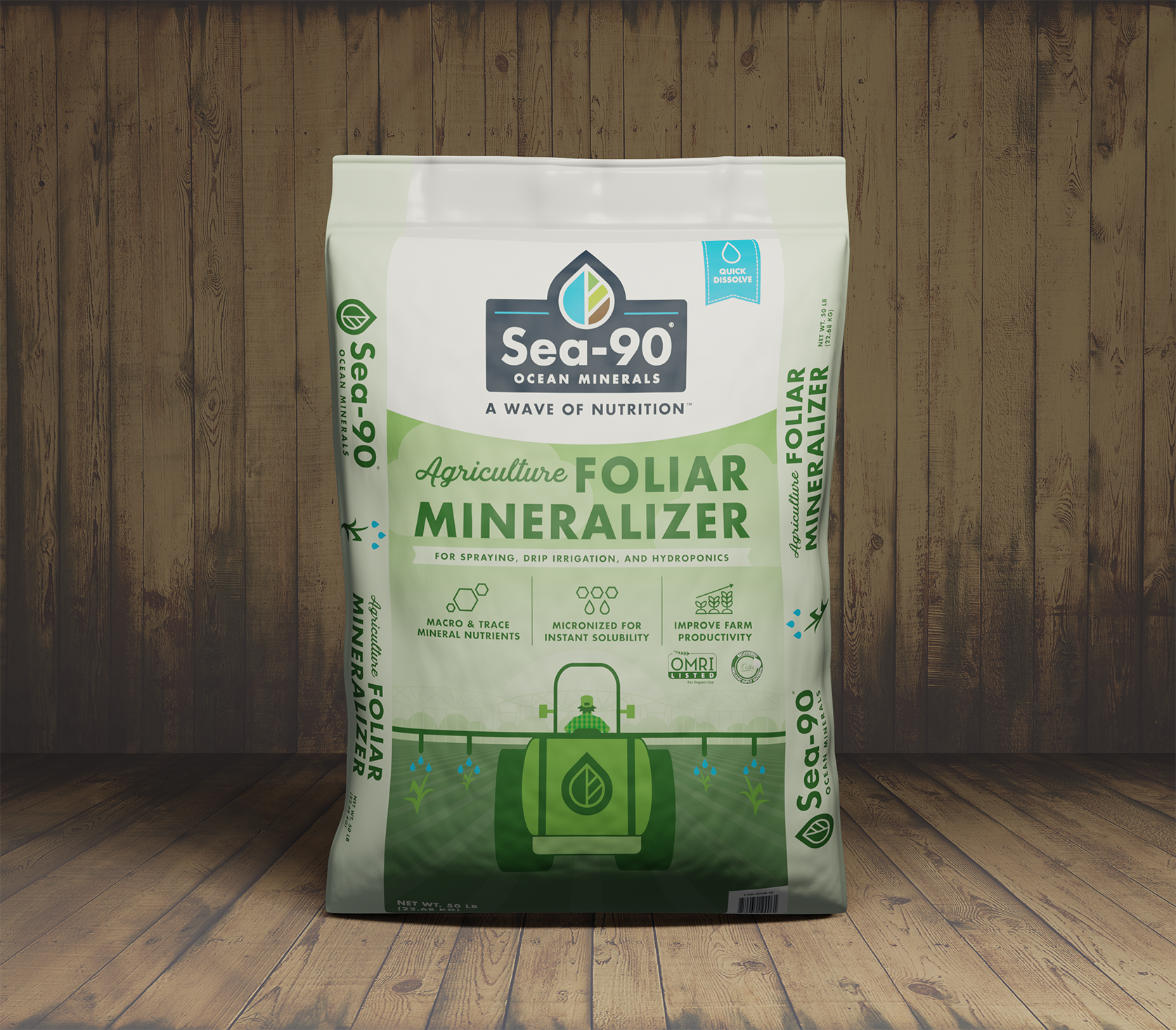 Bag of Sea-90 Agriculture Foliar Mineraliser.